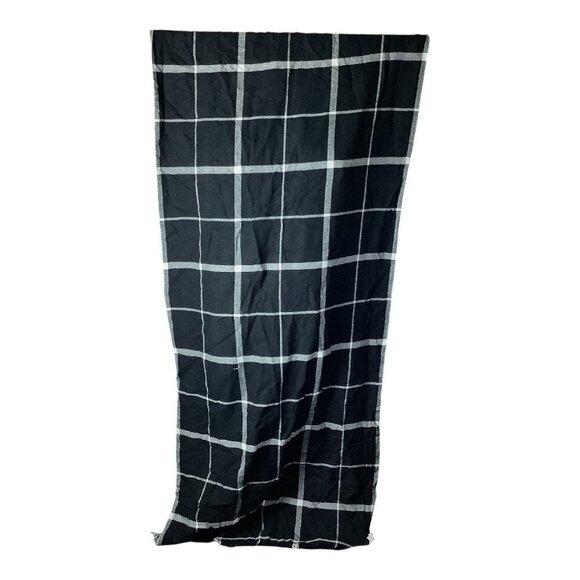 Banana Republic Womens Black & White Plaid Rectangular Wrap Scarf Shawl Acrylic - Picture 6 of 13